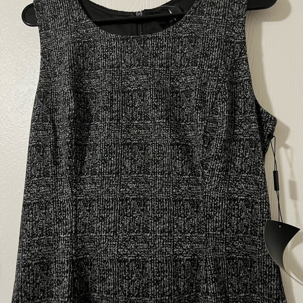 NWT White House Black Market Charcoal Sleeveless Dress with Full Back Zip - Picture 6 of 16